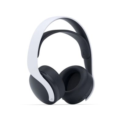 Gamer focused on the action in a futuristic virtual world with high-quality gaming headphones.